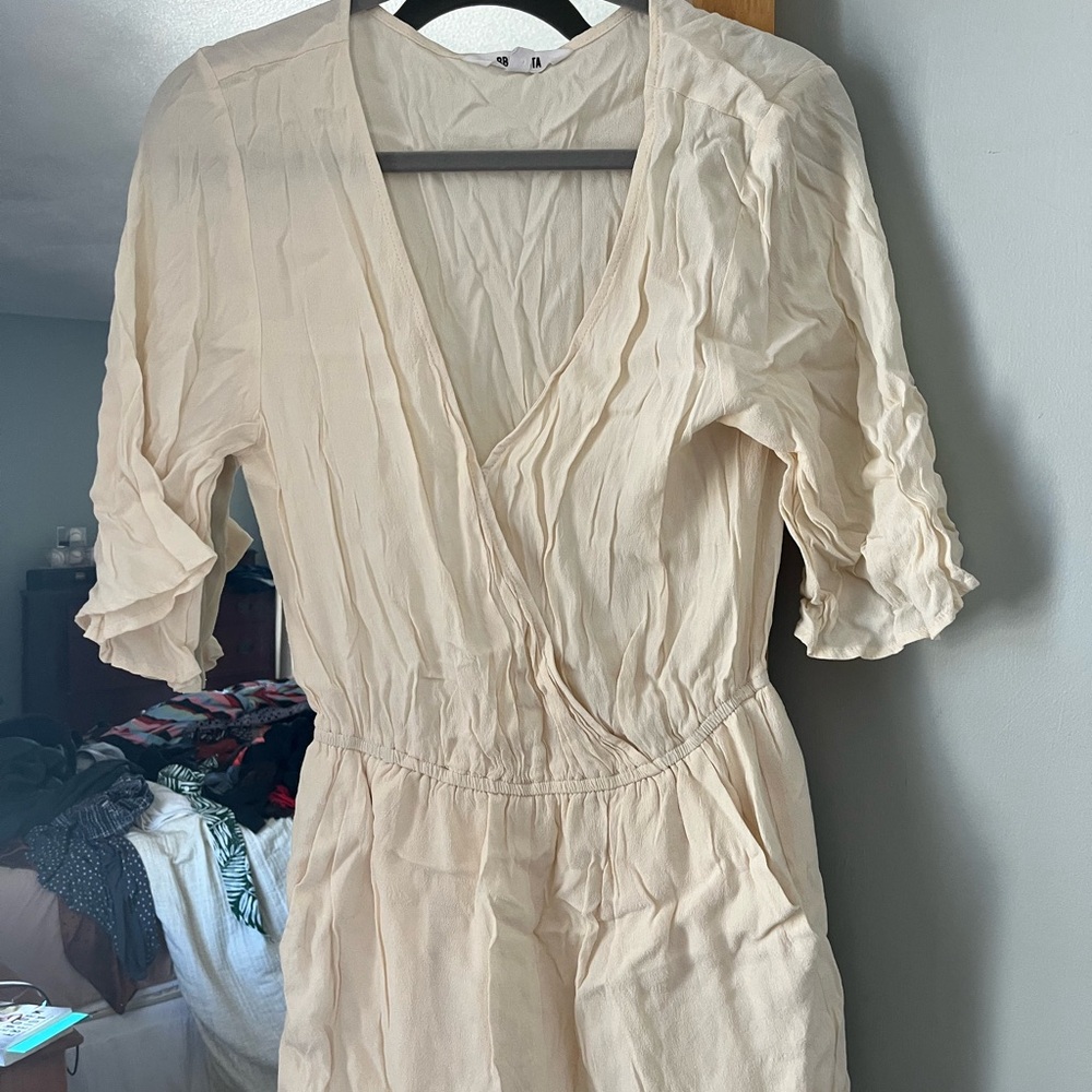 Cream Wrap romper